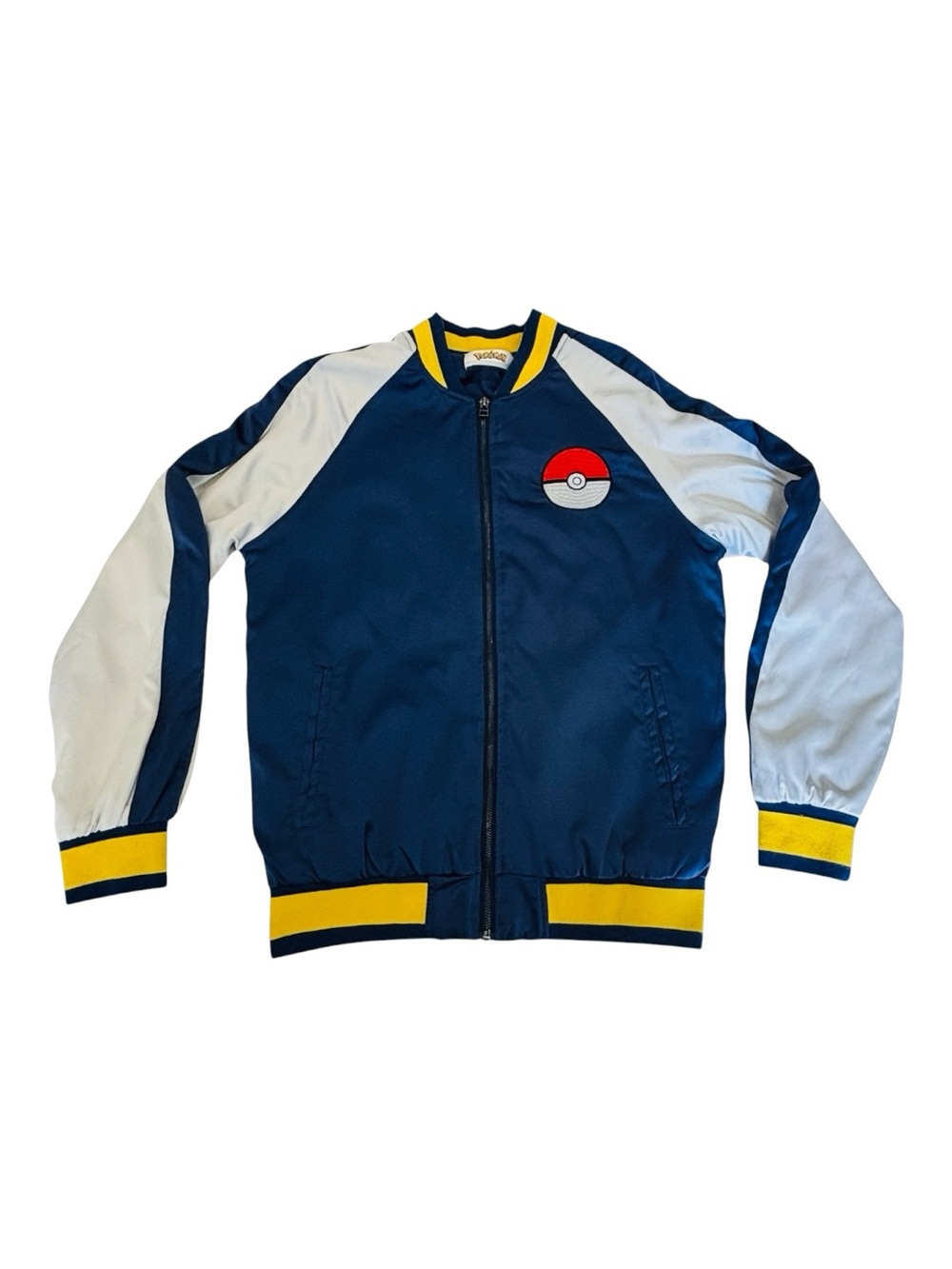 Pokemon Nintendo Jacket Pikachu Satin Varsity Women Adult Small Embroiled Patch